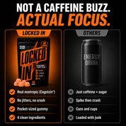Locked In vs other energy drinks, real focus not just caffeine