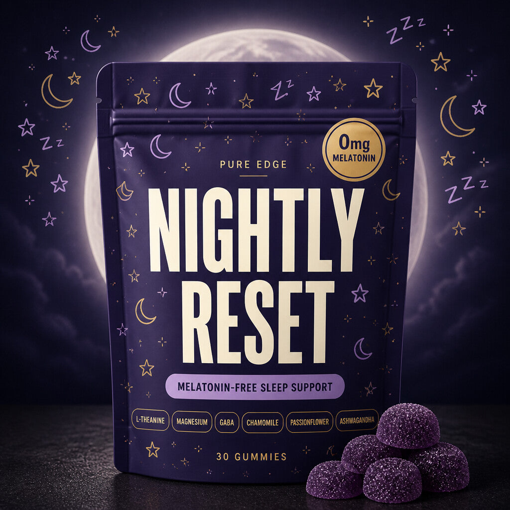 Pure Edge Nightly Reset melatonin-free sleep gummies, 30 count