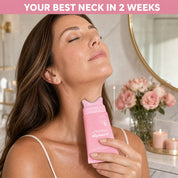 Your best neck in 2 weeks, gliding the built-in gua sha applicator upward